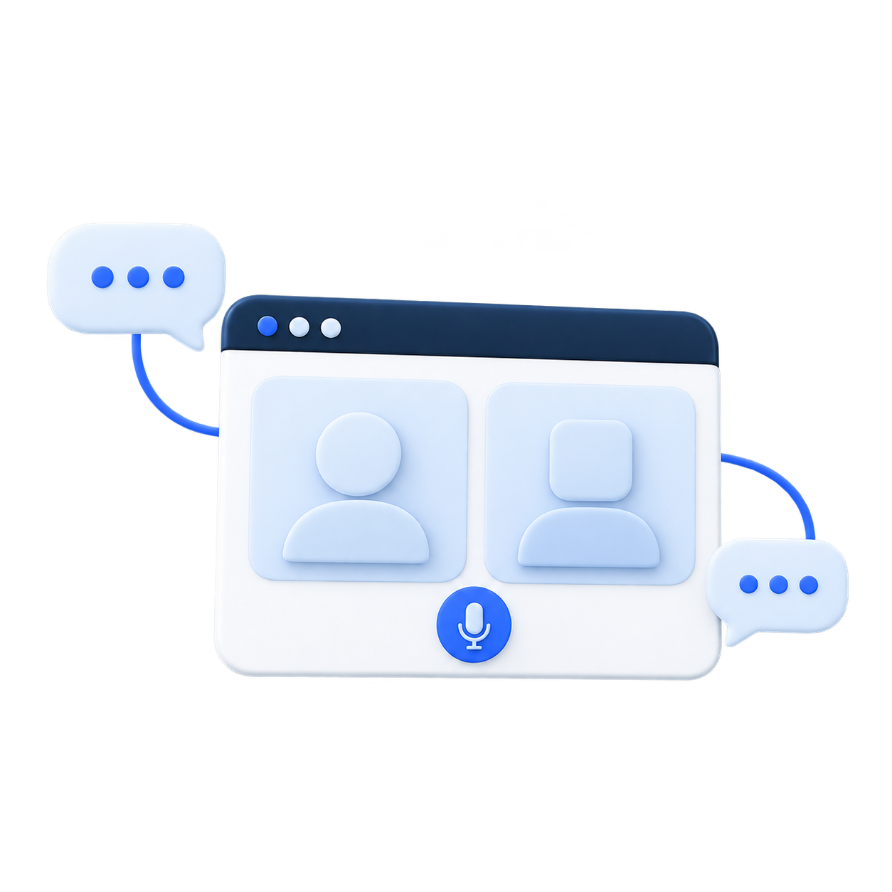 Illustration: Freundliches Erstgespräch per Videocall